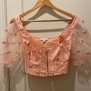 Most romantic For Love and Lemons floral top in light pink